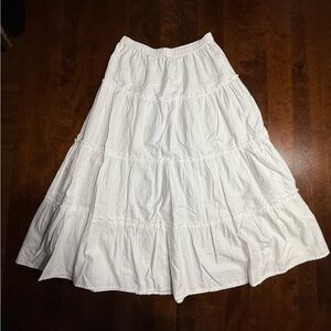 Sunday Best Mars Skirt - White Tiered Maxi Skirt